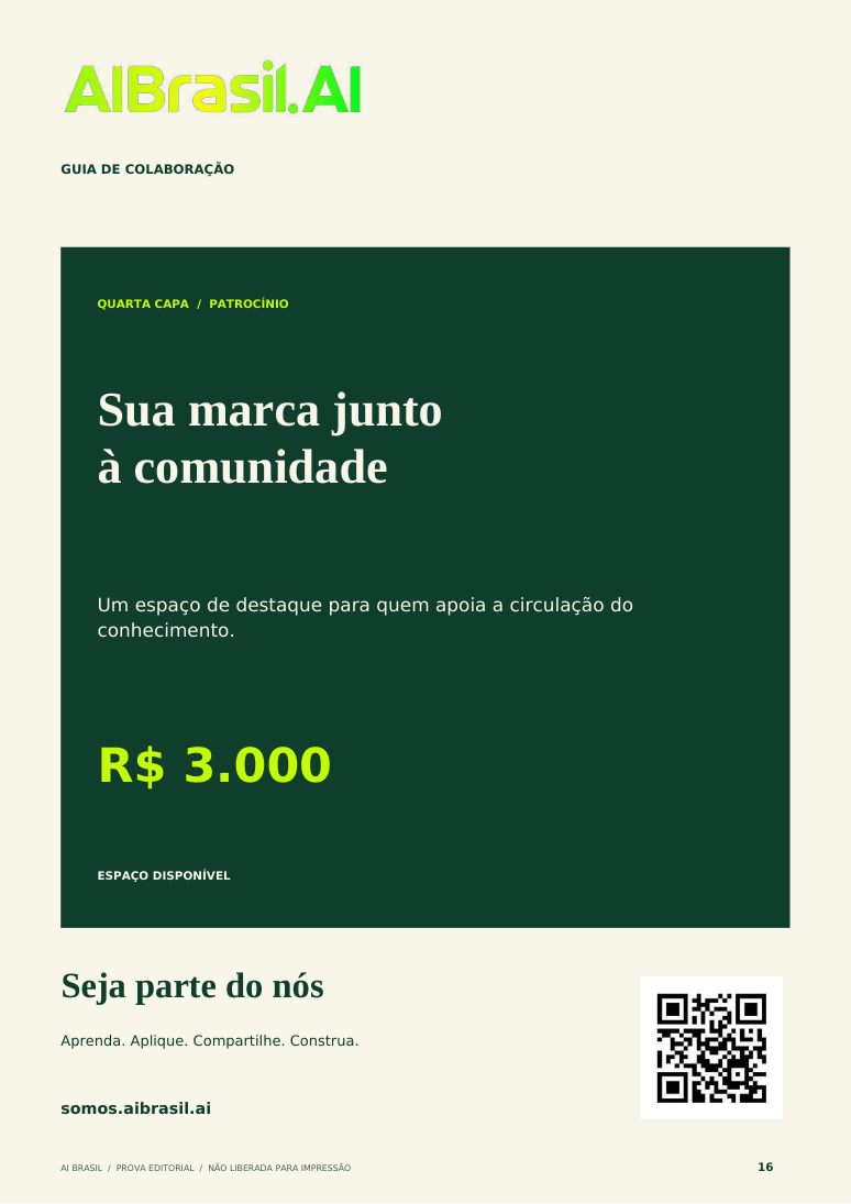 Quarta capa da prova editorial, com espaço destinado à marca apoiadora no valor de três mil reais